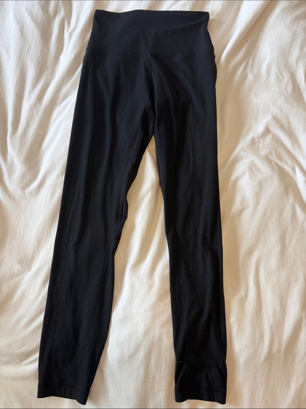 Black ribbed Lulu leggings